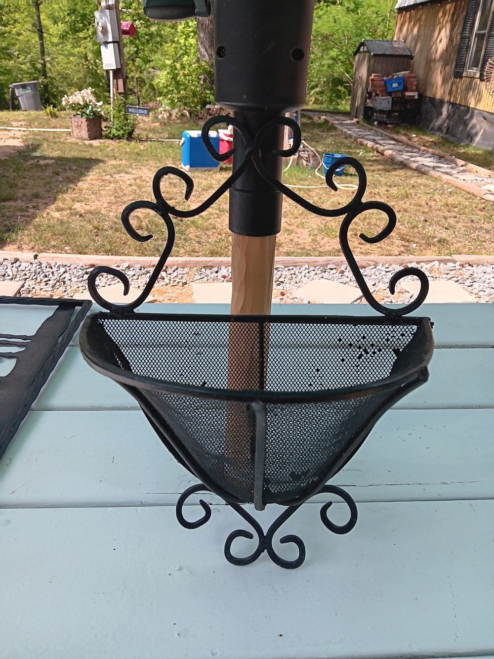 Black Decorative Mesh Wall Pocket Planter